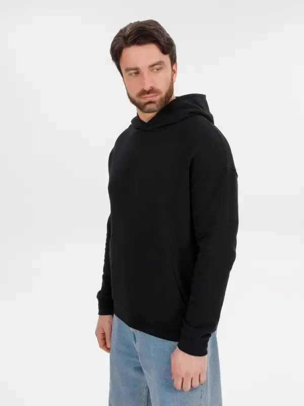 Худи оверсайз унисекс Outshine, черное, размер XS/S