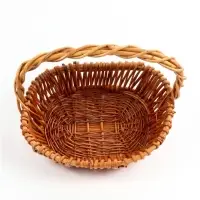 Плетёная корзина для хранения Seta, лоза, с ручкой, коричневая, набор 3 шт.