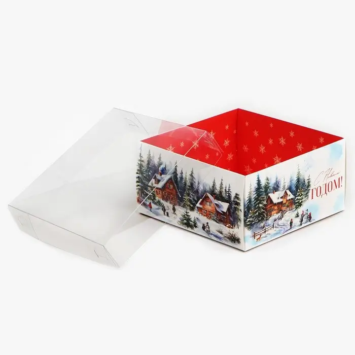 Коробка для кондитерских изделий с пластиковой крышкой «Любимый праздник», 12 х 6 х 11.5 см Коробка для кондитерских изделий с пластиковой крышкой «Любимый праздник», 12 х 6 х 11.5 см