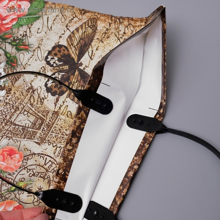 Пакет Пакет "Манифик", полиэтиленовый с пластиковой ручкой, 37х34 см, 80 мкм