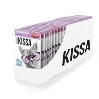 Влажный корм для кошек Kissa, говядина в желе, 75 г