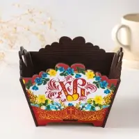 Конфетница квадратная или подставка под пасхальный кулич №3.  10х13х13,5 см