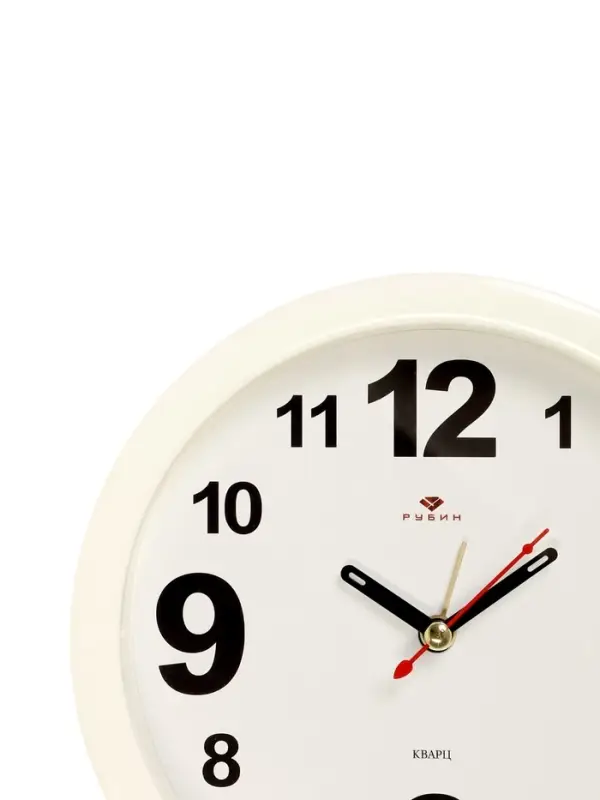 Будильник-часы настольные &laquo;Классика&raquo;, дискретный ход, d=15 см, 16.5&times;16.5 см, от батарейки АА