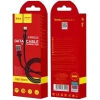 * Кабель X26 USB на Lightning 1M 2.4А HOCO черный с красным