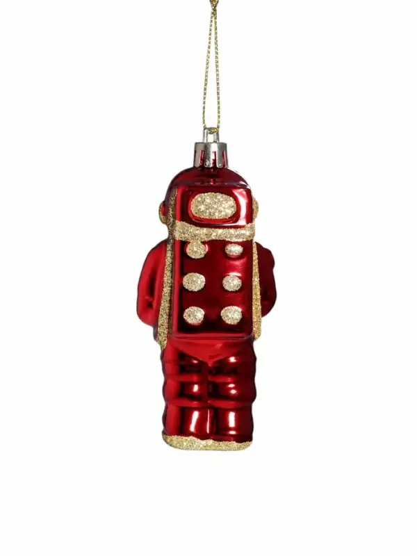 Ёлочные игрушки 4 шт. &laquo;Космонавт&raquo;, 4.5&times;10.5 см, красное