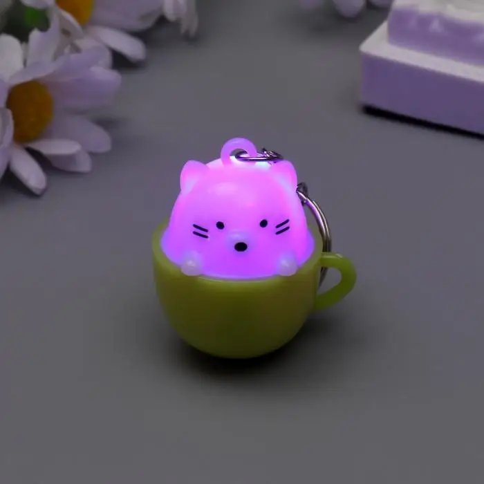 Фонарик свет на кольце Фонарик свет на кольце "Зверёк в скорлупе" МИКС 3,8х3,3х3 см