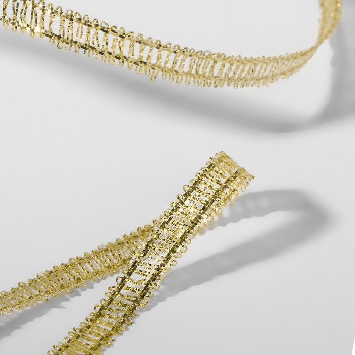 Лента парчовая, 6 мм, 500 ± 1 м, цвет золотой Лента парчовая, 6 мм, 500 ± 1 м, цвет золотой