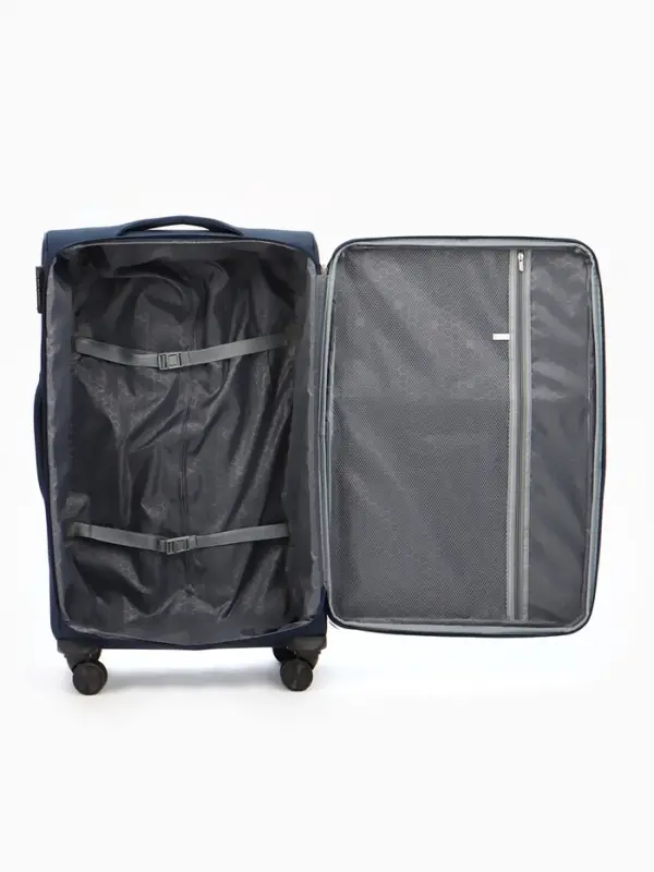 Чемодан на колёсах TEXTURA, кодовый замок, с увеличением, 47&times;30&times;78 см, 28", синий