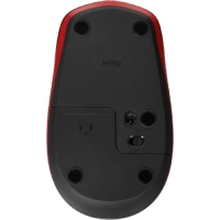 Мышь компьютерная Logitech M190, опт,беспров, USB, крас/чер