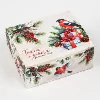 Коробка подарочная новогодняя складная «Тепла и уюта», 12 х 10 х 5 см