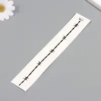 Переводная тату на тело чёрная «Браслет. Колючая проволока», 20×3 см