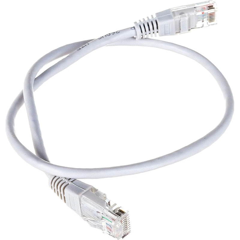 Патч-корд TWT TWT-45-45-0.5-GY UTP кат.5e, 0.5 м, серый