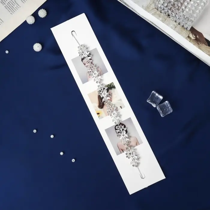 Аксессуар для волос &laquo;Джуди&raquo;, цветник, 26 см, серебро