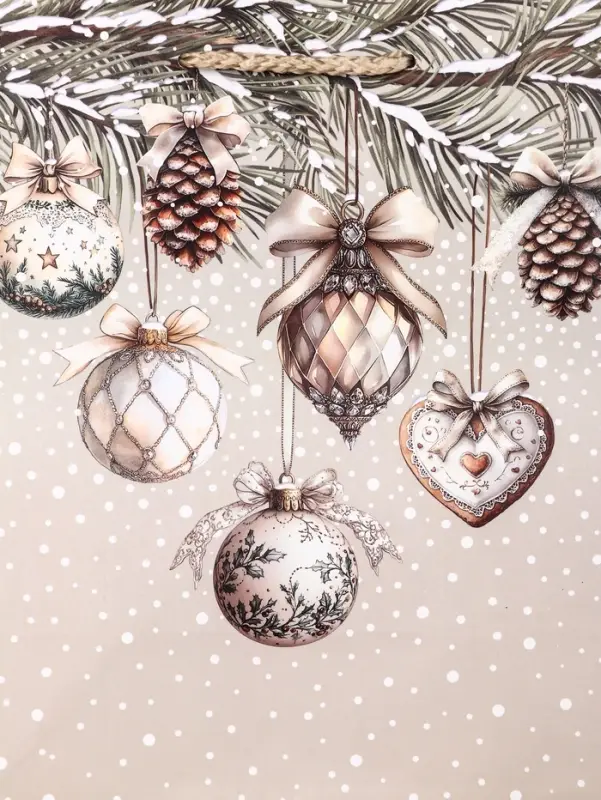 Пакет подарочный новогодний ламинированный, «Новогодние игрушки» , 18×10×22.3 см Пакет подарочный новогодний ламинированный, «Новогодние игрушки» , 18×10×22.3 см