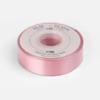 Лента атласная TEIRA, двухсторонняя, 25 мм, 25&plusmn;1 м, розовая №158