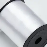 Лента упаковочная простая, матовая, белая, 0.5 см &times; 225 м