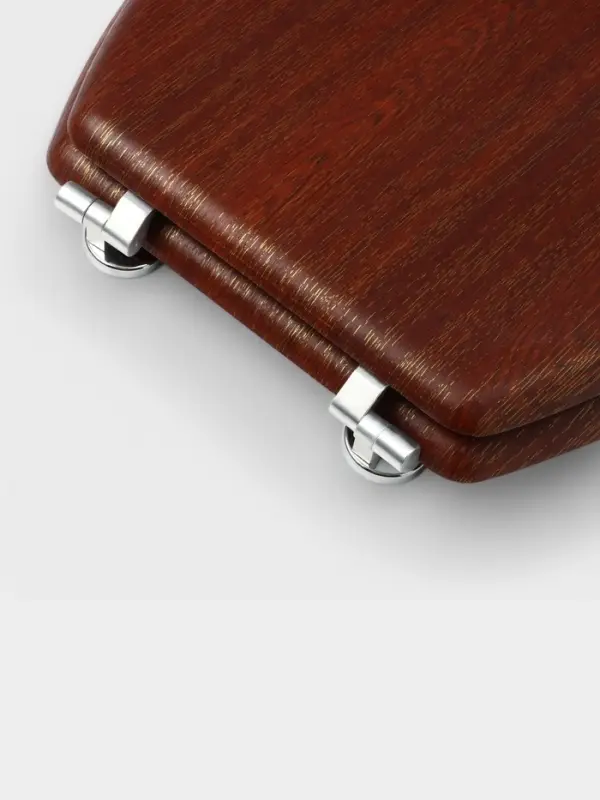 Сиденье для унитаза с крышкой &laquo;Натуральное дерево&raquo;, 45&times;35 см, цвет орех