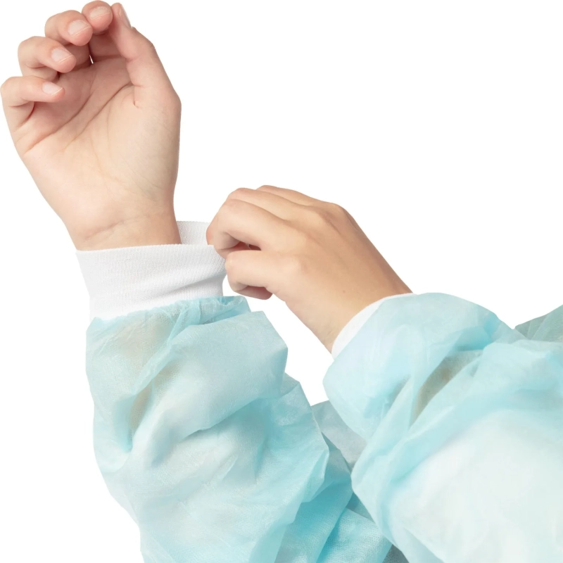 Халат хирург. стер, рук.манжет, дл.140 см, пл.25,&nbsp;р.48-54, голуб,1шт 5119/1