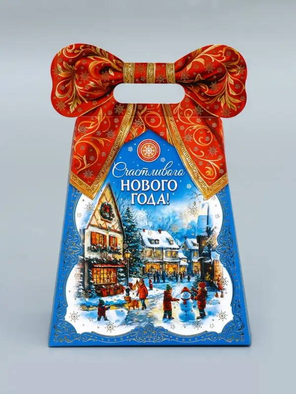 Коробка подарочная новогодняя «Пакет с бантом» 18×12×27.7 см Коробка подарочная новогодняя «Пакет с бантом» 18×12×27.7 см