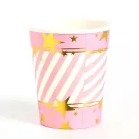 Стакан одноразовый бумажный с тиснением, 250 мл, Минни Маус