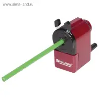 Точилка механическая BRAUBERG, чёрный/бордовый