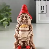 Фигурка гипс &laquo;Гном с мешком монет&raquo;, 11&times;6 см, роспись, слоновая кость