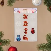 Наклейки на окна новогодние &laquo;Снежинки&raquo; 9&times;9 см, 12 шт., МИКС