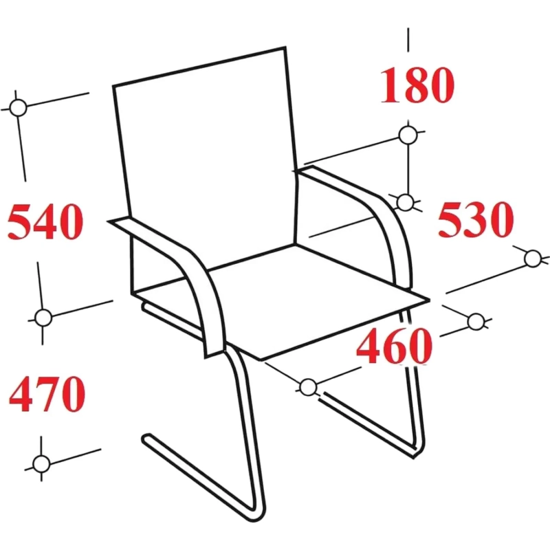 Конференц-кресло EV_Everprof Visit Сетка Черный