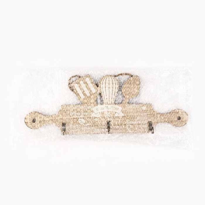 Крючки для кухни «Правила кухни», цвет бежевый, 29,8 х 11 см Крючки для кухни «Правила кухни», цвет бежевый, 29,8 х 11 см