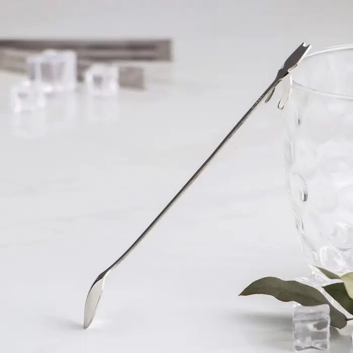 Ложка барная из нержавеющей стали Magistro «Котик», длина 20 см, цвет серебряный Ложка барная из нержавеющей стали Magistro «Котик», длина 20 см, цвет серебряный