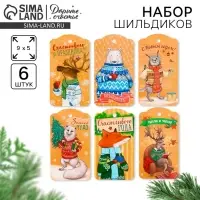 Шильдик декоративный в наборе «Снежные истории», 9 х 5 см