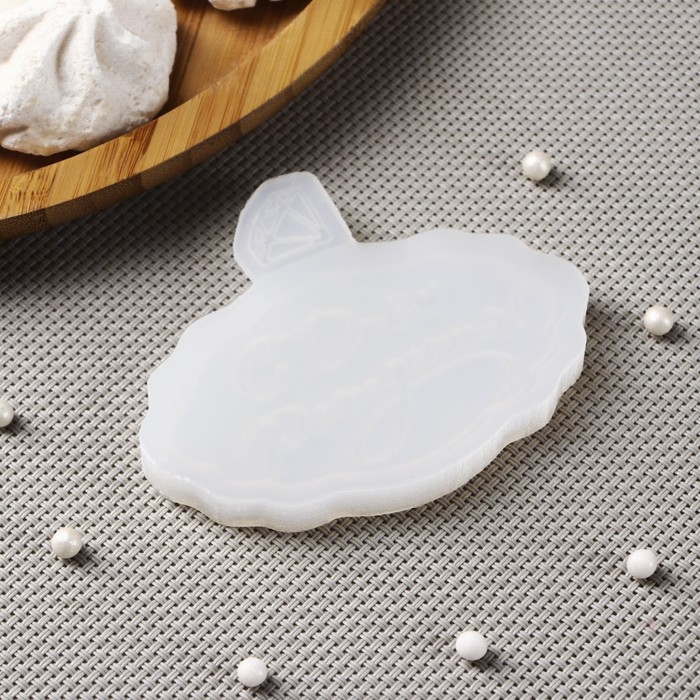 Силиконовый молд «С днём рождения», 8,5×7 см, прозрачный Силиконовый молд «С днём рождения», 8,5×7 см, прозрачный