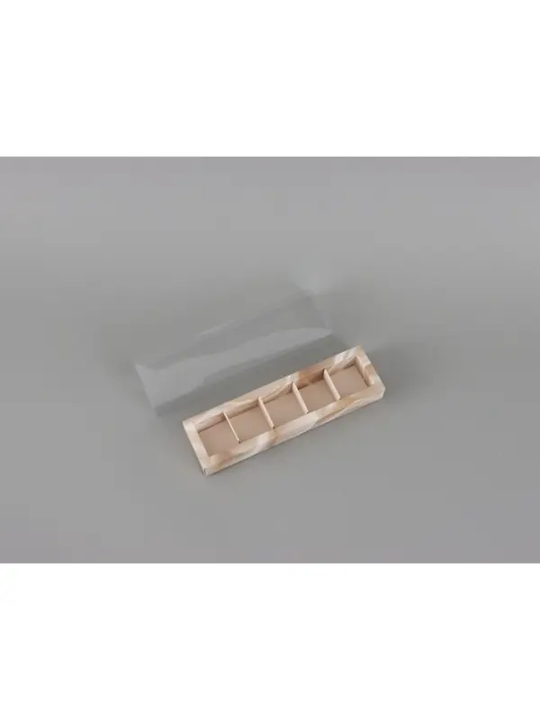 Коробка под 5 конфет с ячейками &laquo;Шёлк&raquo;, 6&times;23&times;3 см