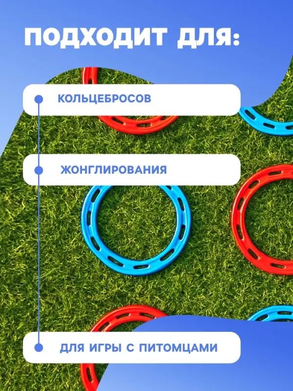 Набор колец для метания, 6 шт., d=14 см