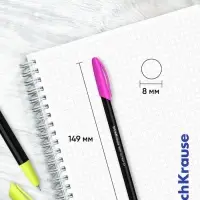 Набор шариковых ручек ErichKrause. Neo Stick Accent, 4 штуки, синий стержень, узел 0.7 мм