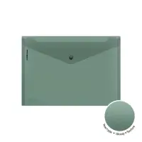 Папка-конверт на кнопке А4, 160 мкм, ErichKrause Glossy Classic, глянцевая, полупрозрачная, микс