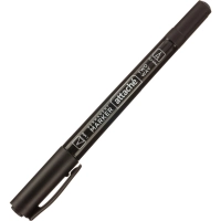 Маркер перманентный Attache 0,4/1мм черный, двусторонний, игольчатый/кругл