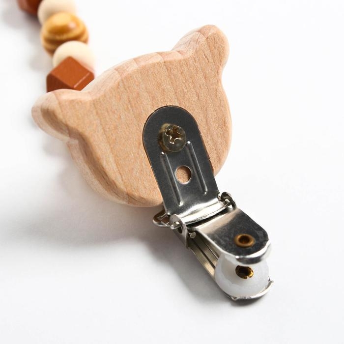 Держатель для соски - пустышки «Мишка», деревянный Держатель для соски - пустышки «Мишка», деревянный