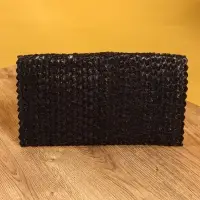 Сумка клатч плетёная из пальмового листа, 28×16×2 см, чёрная Сумка клатч плетёная из пальмового листа, 28×16×2 см, чёрная