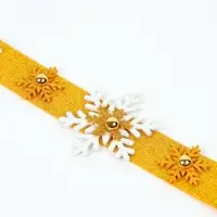 Карнавальный браслет новогодний «Снежинка», золотой