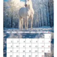 Календарь 2026 на ригеле «Тройка лошадей»
