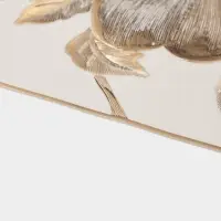 Набор салфеток для стола Доляна &laquo;Цветы&raquo;, 44.5&times;30 см, 4 шт., ПВХ, золотистый