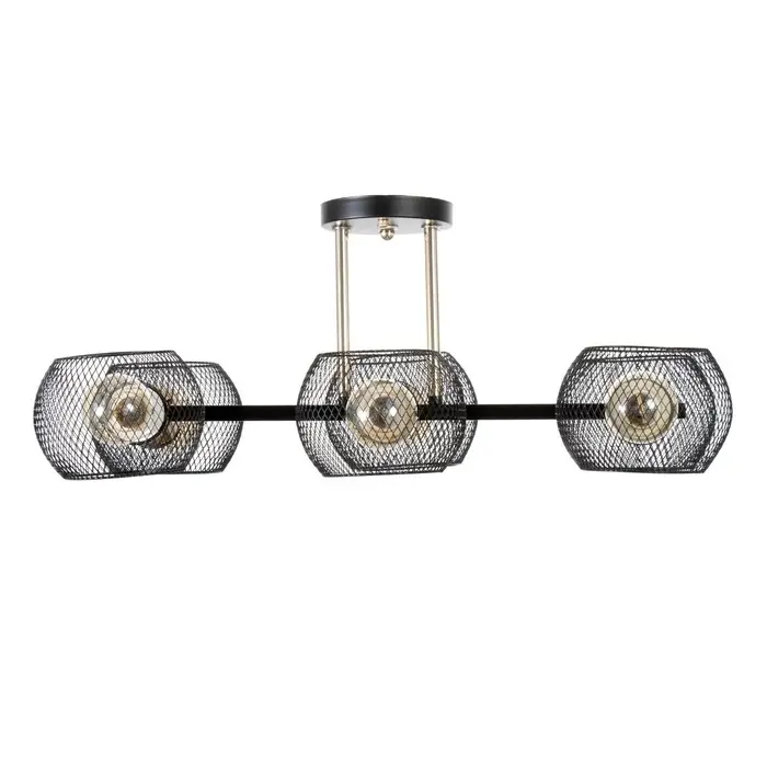 Светильник потолочный BayerLux &laquo;Эстэт&raquo;, люстра 6хЕ27, 40 Вт, чёрный, 58&times;36&times;23.5 см