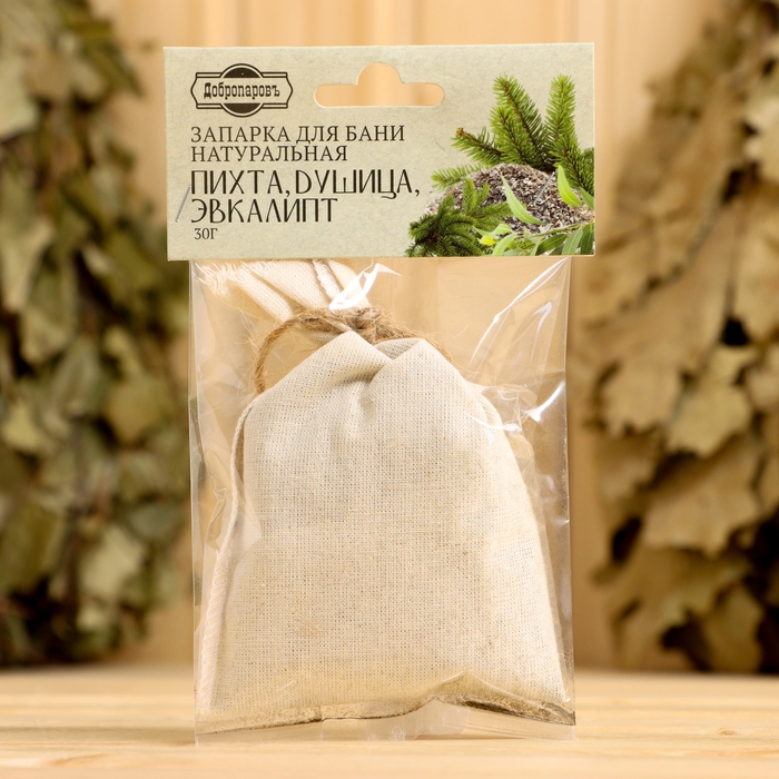 Запарка для бани натуральная Запарка для бани натуральная "Пихта, Эвкалипт, Душица" 30 гр