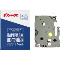 Картридж Комус TZE-251(Brother TZE-251 черный на белом ,24мм/8м)