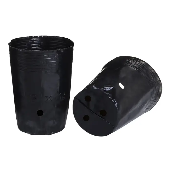 Пакет для рассады, 1,5 л, d = 13 см, h = 18 см, полиэтилен, чёрный, Greengo