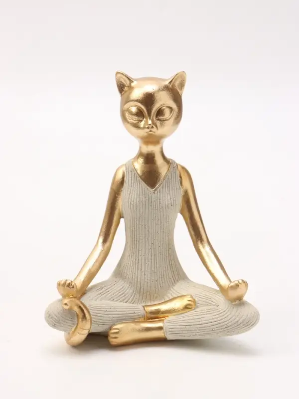 Фигура интерьерная &laquo;Кошка - поза лотоса&raquo;, 13&times;8.5&times;16.5 см