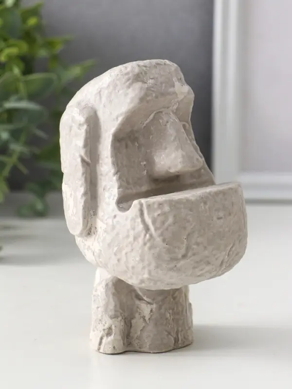 Подсвечник для тонкой свечи «Истукан», 12.5×7×8 см, под камень