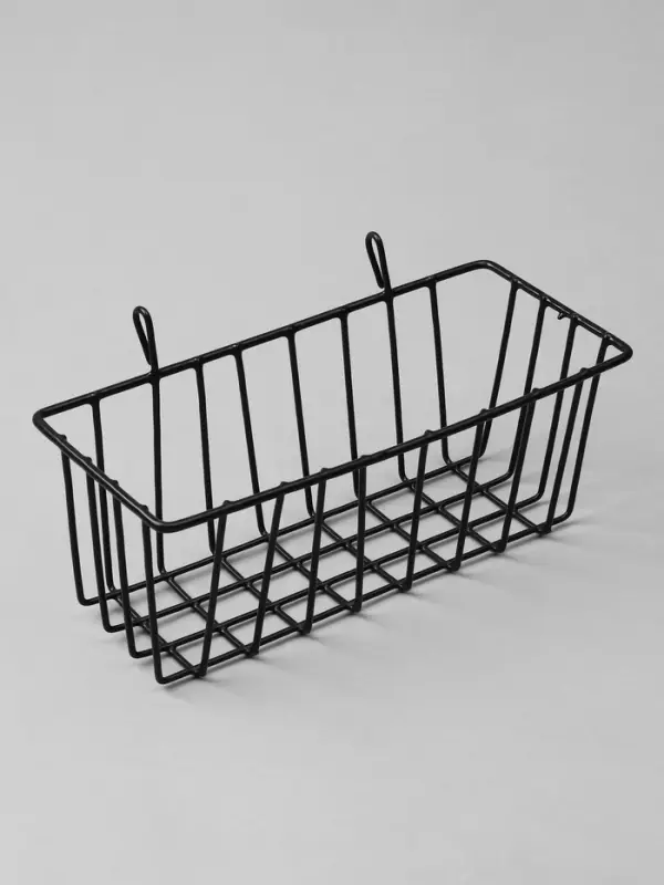 Корзина на сетку, 23&times;9&times;10 см, цвет чёрный