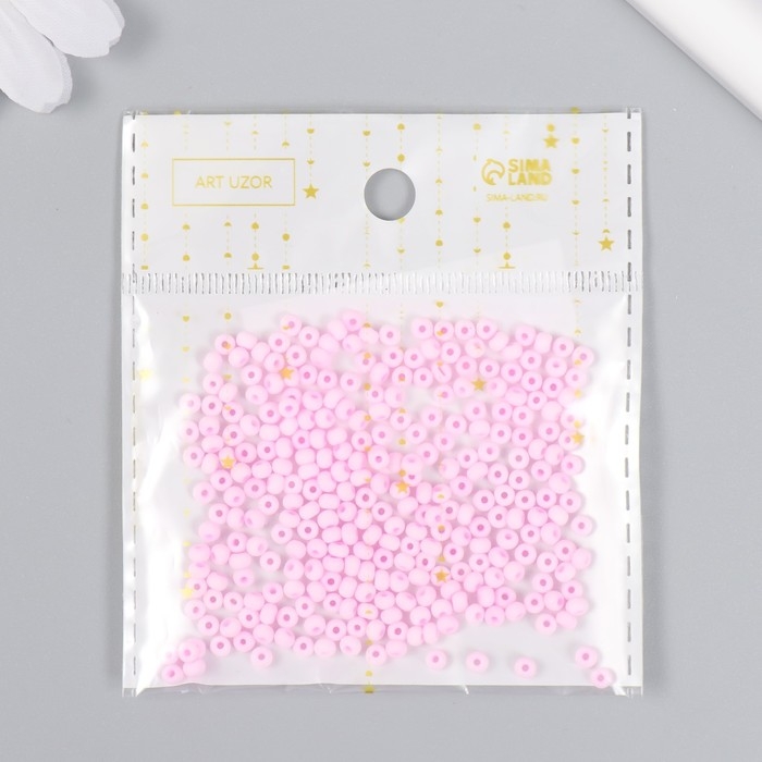 Бисер стекло 8/0  Бисер стекло 8/0 "Маршмеллоу. Матовый. Серо-фиолетовый" 10 гр